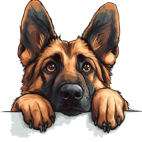 Chien avec un regard plein d'amour