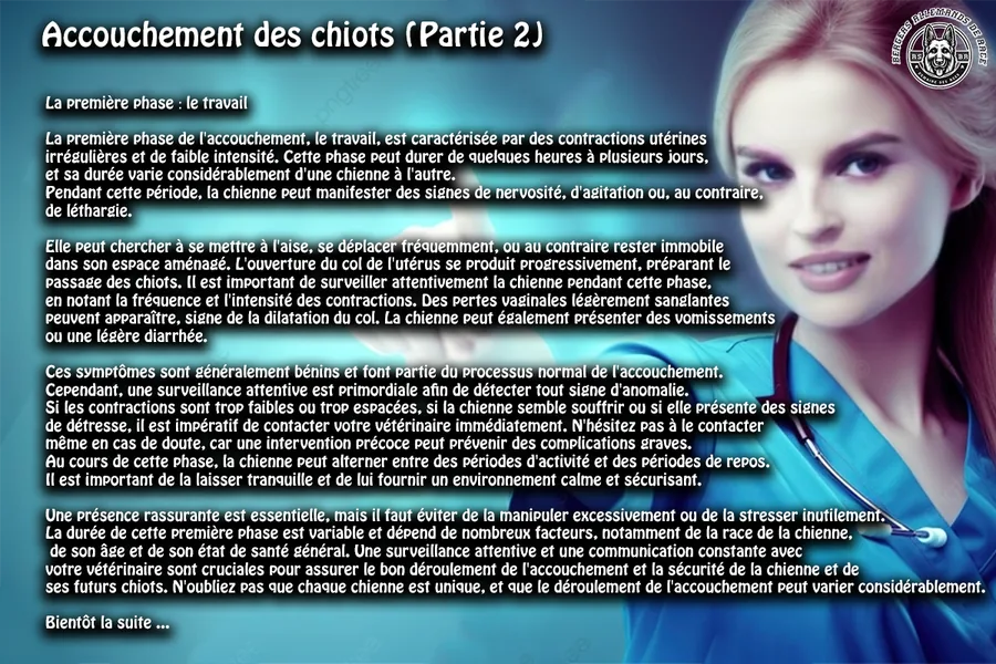 Mise bas du chien – étape 2